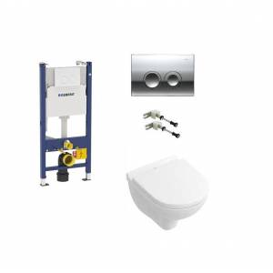 Комплект унитаз Villeroy&Boch O.Novo Direct Flush и  инсталляция Geberit 